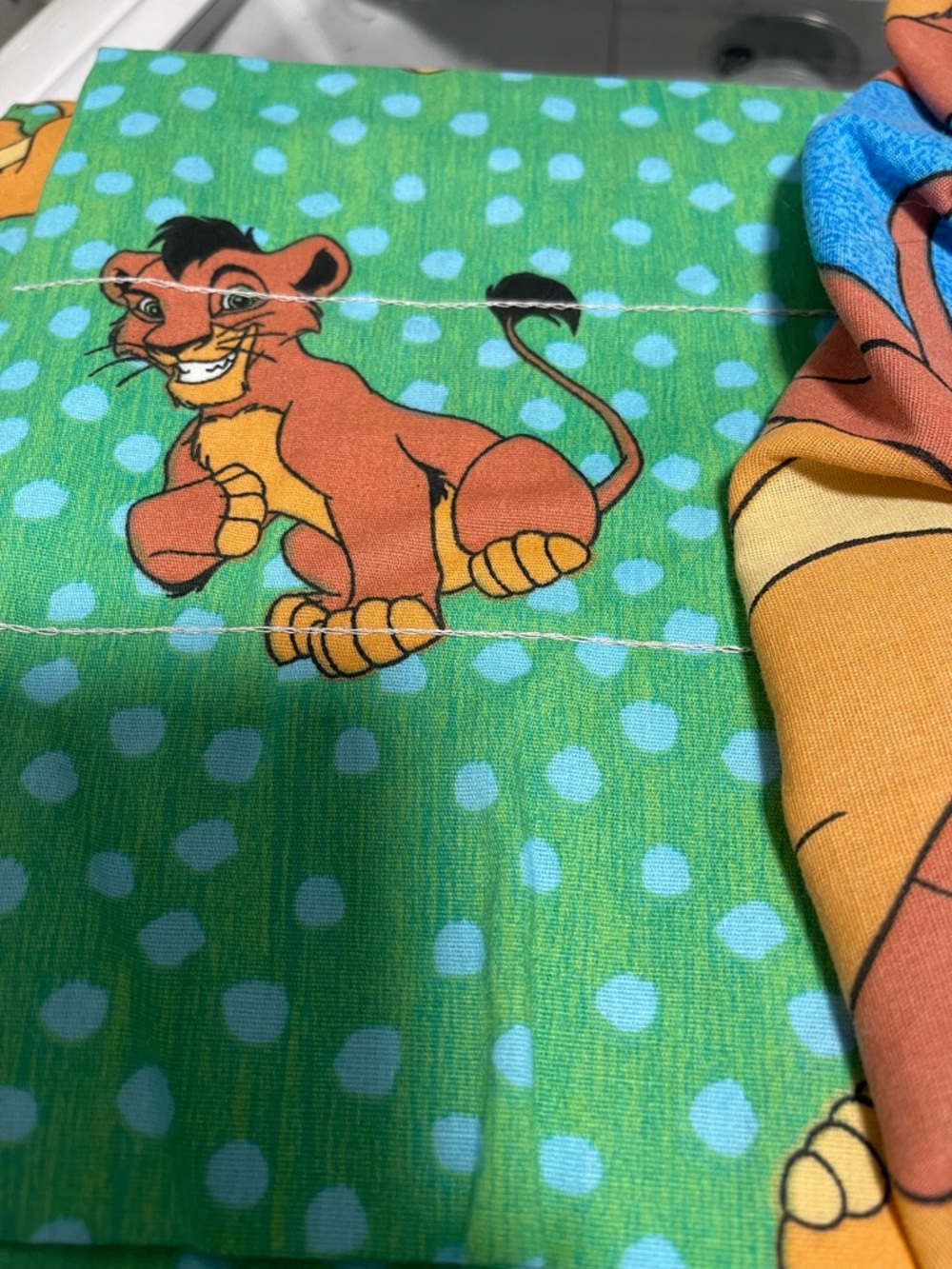 The vintage Lion King Kids Bedding Set - Bright Blue & Orange - Picture 3 of 4